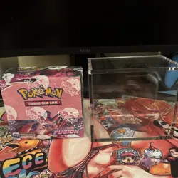 Pokemon TCG SW&SH Fusion Strike Booster Box 36 Packs In Acrylic Case, New Sealed - Image 1