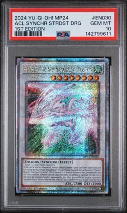 PSA 10 GEM MINT 1st Edition YuGiOh MP24-EN030 ACCEL SYNCHRO STARDUST DRAGON - Image 1