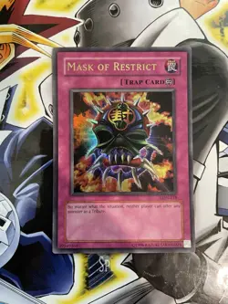 | Yugioh Mask of Restrict LON-018 Ultra Rare Labyrinth Of Nightmare MP - Image 1