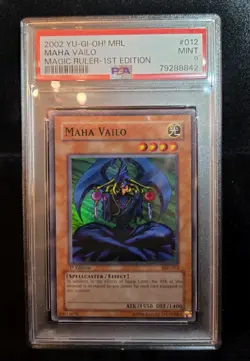 2002 YU-GI-Oh! MRL-012 Maha Vailo Magic Ruler 1st Edition PSA Mint 9 - Image 1
