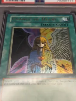 Yugioh Change of Heart Metal Raiders Ultra Rare MRD-060 Original Print PSA 8 - Image 3