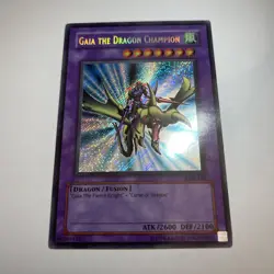 Lightly Played Gaia the Dragon Champion - LOB-125 - Secret Rare - Unlimited - Image 1