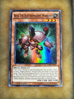 Yugioh Beta The Electromagnet Warrior SDMY-EN002 Super Rare 1st Ed NM - Image 1