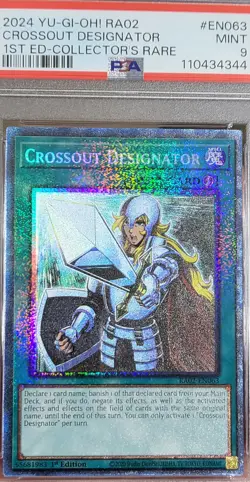 2024 YuGiOh RA02 EN063 Crossout Designator 1st Edition Collector's Rare PSA 9 - Image 2