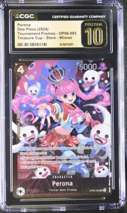 Perona (Store Treasure Cup 2024) OP06-093 One Piece Promotion CGC PRISTINE 10 - Image 1