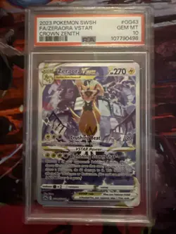 Pokemon Crown Zenith Galarian Gallery Zeraora VSTAR #GG43/GG70 PSA 10 - Image 1