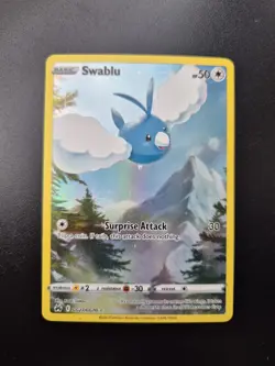 Pokemon Swablu TCG Crown Zenith Galarian Gallery Card GG27/GG70 Near Mint - Image 1