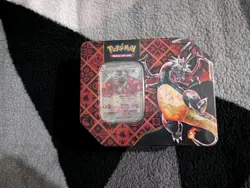 Pokemon TCG: Paldean Fates – Large Shiny Charizard ex Tin (Sealed) - Image 1