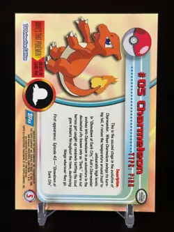Topps Pokemon Card #05 Charmeleon Blue Logo NM - Image 2