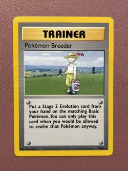 Pokemon TCG Breeder Trainer Base Set, Unlimited Rare Card 76/102 LP Condition - Image 1
