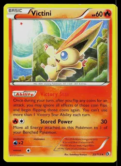 Pokemon Card Legendary Treasures Victini 23/113 Holo Rare - Image 1