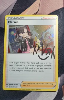 Marnie SWSH120 HOLO RARE Pokemon Black Star Promo 2021 Card TCG - Image 1