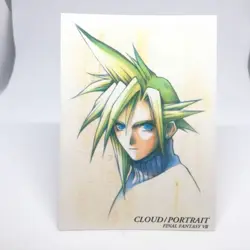 127 Cloud Portrait Final Fantasy Ⅶ Art Museum card JAPAN GAME square 1st JAPAN - Image 1