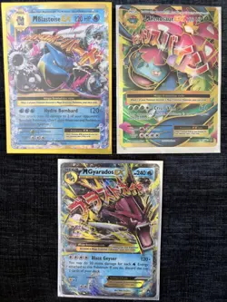 Mega Pokemon Cards (Blastoise 22/108, Venusaur 100/108, Gyarados 27/122) - Image 1