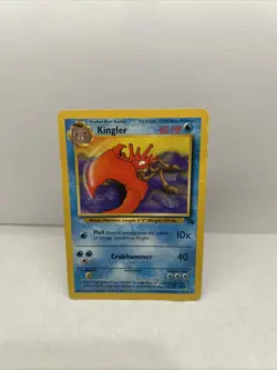 Pokemon TCG Kingler Fossil, Unlimited Uncommon Card 38/62 - Image 1