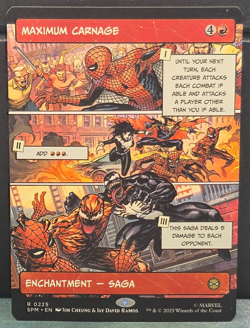Maximum Carnage 225 BORDERLESS Marvel Spider-man Card MTG Game NM Magic TCG Red - Image 1