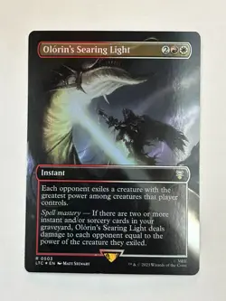 MTG Olorin's Searing Light Borderless LTC 503 Foil R Lightly Played - Image 1