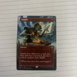 [1x] Gamble - Borderless, English Dominaria Remastered Extras MTG Magi - Image 1