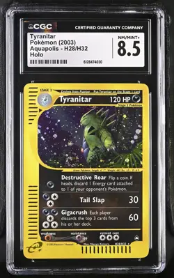 Tyranitar 2003 Pokemon Aquapolis Pop 25 *Swirl* CGC 8.5 #H28 - Image 1