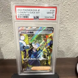 Pokemon Clemont's Wit 128/106 Super Rare Holo SV8 PSA 10 Japanese - Image 2