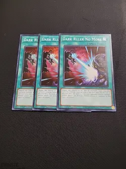 3x Dark Ruler No More 1st Edition Super Rare RA01-EN060 Yu-Gi-Oh! - Image 1