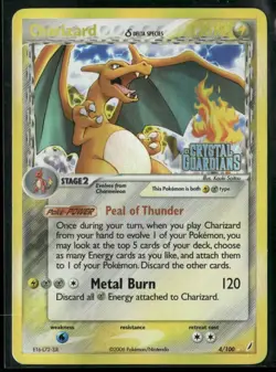 2006 Pokemon EX Crystal Guardians Delta Species Reverse Holofoil Charizard 4/100 - Image 1