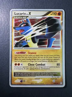 Pokemon TCG Lucario LV.X 122/123 Mysterious Treasures Holo - Image 1