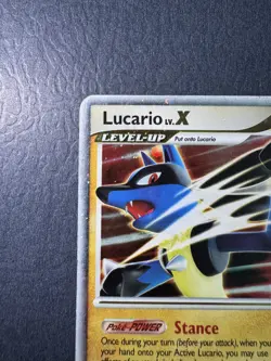 Pokemon TCG Lucario LV.X 122/123 Mysterious Treasures Holo - Image 4