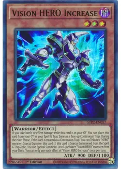 Yugioh - Vision HERO Increase (Ultra Rare) (1st Edition) - GFP2-EN057 P - Image 1