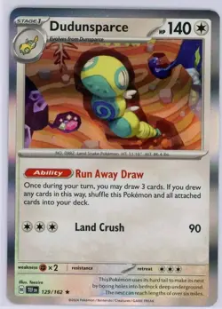Pokemon TCG Dudunsparce 129/162 Temporal Forces Holo Rare - Image 1