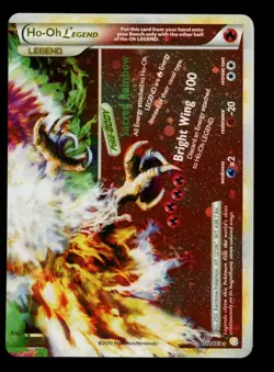 2010 POKEMON HEARTGOLD SOULSILVER HO-OH LEGEND 112/123 BOTTOM HALF HOLO LP-M+ - Image 1