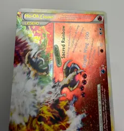 2010 POKEMON HEARTGOLD SOULSILVER HO-OH LEGEND 112/123 BOTTOM HALF HOLO LP-M+ - Image 4