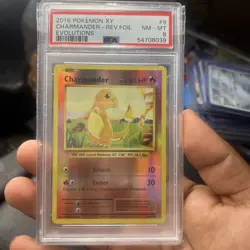 2016 Pokemon XY Charmander 9/108 Reverse Holo PSA 8 - Image 1