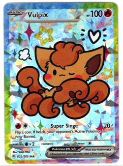 Pokemon Cracked Ice Holo - Rainbow Boarder * Fan Art * VULPIX - Image 1
