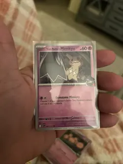 Pokemon TCG Team Rockets Mimikyu 97/217 Ascended Hero’s Team Rocket Stamp! - Image 1