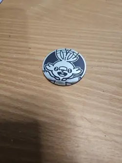 Scorbunny Gold Mirror JUMBO COIN Pokemon - Image 1