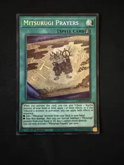 Yugioh Mitsurugi Prayers L26D-ENM14 Secret Rare 1st Edition - Image 1