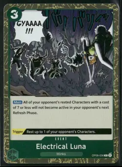 One Piece Two Legends English NM-MT Unplayed OP08-036 Electrical Luna R Foil - Image 1