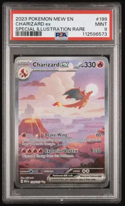 Pokemon TCG Charizard ex Scarlet & Violet 151 Card SIR 199/165 PSA 9 - Image 1