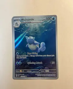 Pokemon TCG Wartortle 171/165 Scarlet & Violet 151 Holo Illustration Rare Card - Image 1