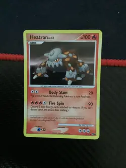 Heatran 1/17 POP Series 8 Pokemon Holo Rare Card LP - Image 1