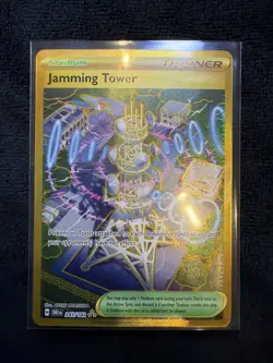 Jamming Tower Gold Pokemon Card Destined Rivals Set Hyper Rare 243/182 Mint - Image 1