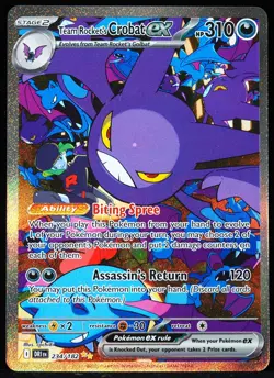 Team Rocket's Crobat ex #234/182 Destined Rivals NM/M Pokemon Card - Image 1