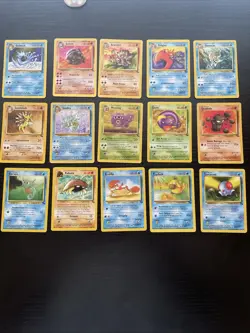 Pokemon - Lot Of 15 Cards - VINTAGE LP/MP Base Set - Fossil - Image 1