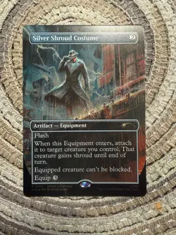 MTG Secret Lair x Fallout: SILVER SHROUD COSTUME FOIL In Hand FREE SHIP - Image 1