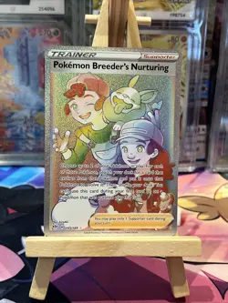 Pokemon Breeder's Nurturing (Secret) 195/189 Swsh03: Darkness Ablaze Holo NM/M - Image 1