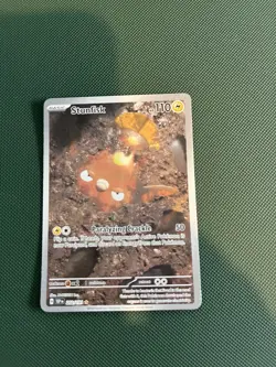 Pokemon - Stunfisk - SV08: Surging Sparks - Holo - Illustration Rare - 202/191 - Image 1