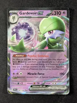 2023 Pokemon GARDEVOIR EX #086/198 Scarlet & Violet Holo Double Rare English A - Image 1