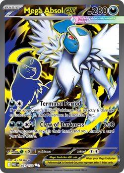 Mega Absol ex 161/132 Ultra Rare Mega Evolution Pokemon Near Mint - Image 1