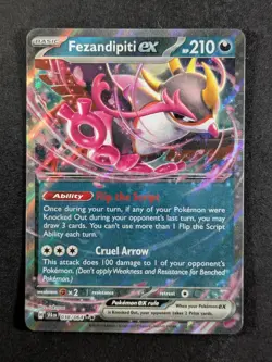 2024 Pokemon FEZANDIPITI EX #038/064 Shrouded Fable Holo Double Rare English - Image 1